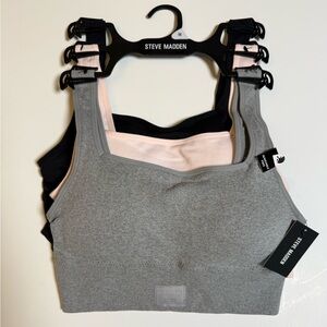 Steve Madden Sports Bras 3 PK SZ M NEW!